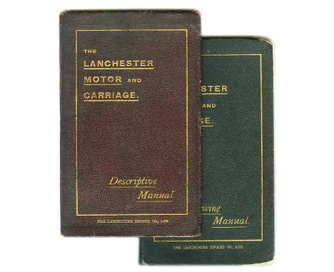 1903 - The Lanchester Motor and Carriage. Offered in two volumes; 'Descriptive Manual' dated January 1903 and 'Driving Manual