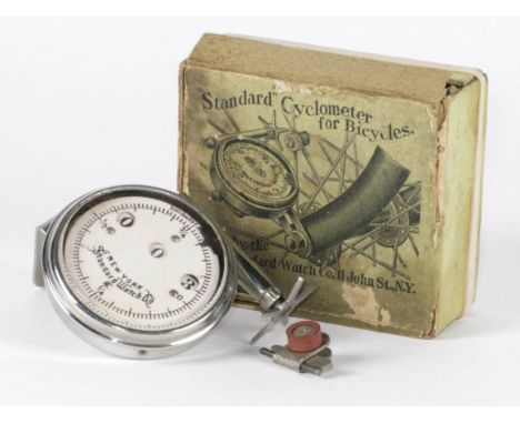 *A Standard Cyclometer for a 28-inch wheel,  with its original fitted delivery box, mounting bracket, striker and instruction
