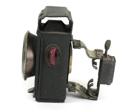 *'Invincible' Safety Bicycle Lamp. Manufactured by Salsbury & Son, this is a rare example of their first 1886 first pattern S