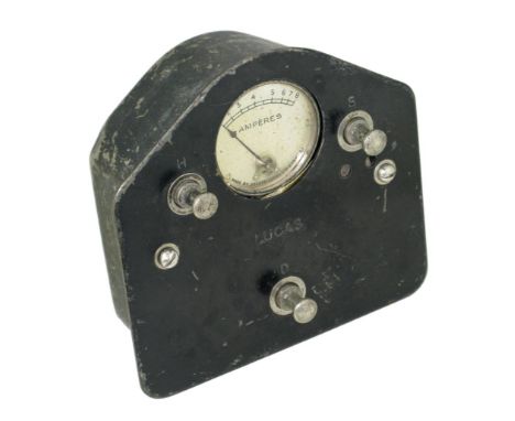 *A J. Lucas Ltd Switchbox. An A400 type with a pull/push switch for side and headlamps and dynamo,  with an ammeter top centr
