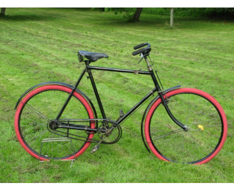 *A B.S.A. Fittings Bicycle. Dating from the early 20th century, a sloping top tube 24-inch frame with a later B.S.A. three-sp