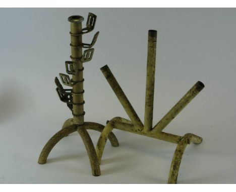 *A Bicycle Lamp Display Stand. A point of sale-stand for a shop counter,  together with a similar stand designed to display b