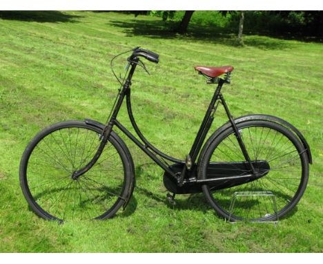 *1915 'Royal' Sunbeam Lady's Bicycle, having a 25-inch frame numbered 131131,  with much of its original black enamel finish 
