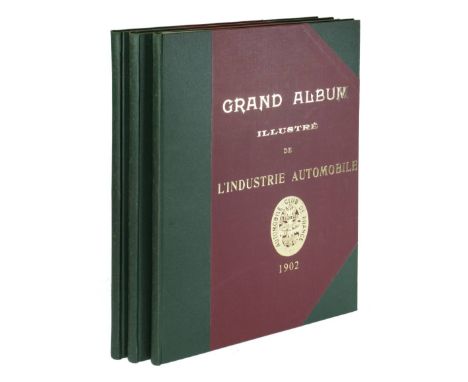 Grand Album Illustre de L'Industrie Automobile. Three folio (15 1/2 x 11 3/4-inches) hardback volumes containing modern copie