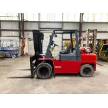 Nissan 9,000-LB. Capacity Forklift, Model BGF03A40V, S/N BCF03-920111, LPG, Dual Drive Solid Pneumat