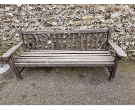 A Lister garden bench, 190cm wide. 