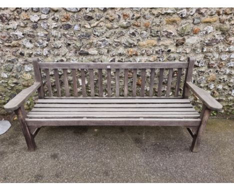 A Lister garden bench, 190cm wide. 