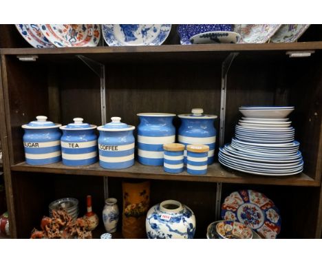 A collection of T G Green Cornish ware,&nbsp;to include a rolling pin. 