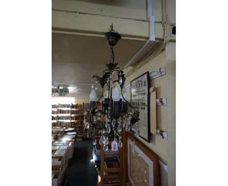 A three branch ceiling light,&nbsp;60cm high. 