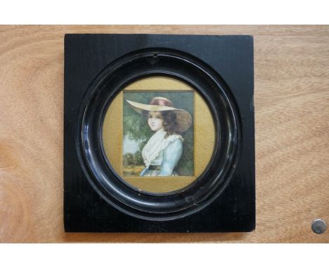 H Laurence,&nbsp;head and shoulders portrait miniature of a lady, signed and dated 1791, 11.5 x 9cm oval; together with two o
