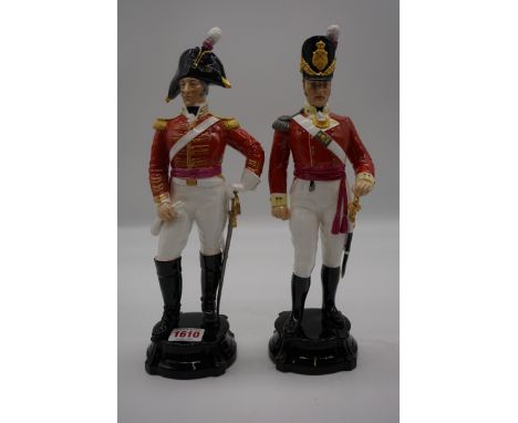 A pair of Royal Worcester soldiers, model nos. 2675 and 3535. 