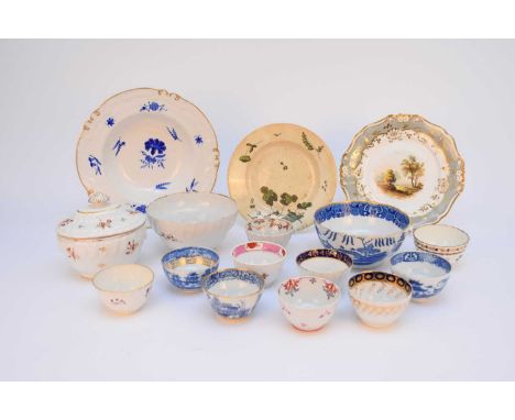 Assembled English ceramics, late 18th and early 19th century, including a Worcester spiral shanked sucrier, two Spode imari p