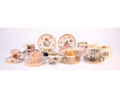 An assorted group of British ceramics, late 19th and early 20th centurycomprising various coffee cups and saucers, including 