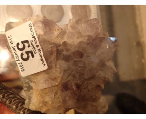 Amethyst crystal natural rock formation
