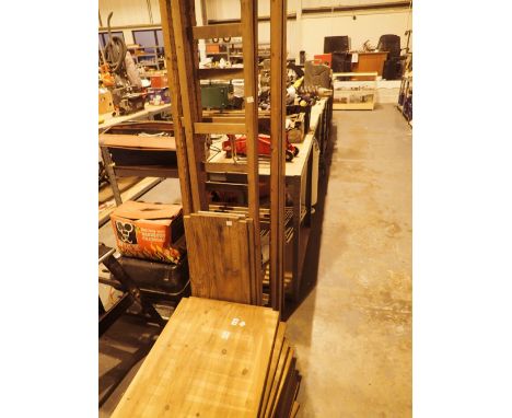 Quantity of pine wooden ladder rack shelving