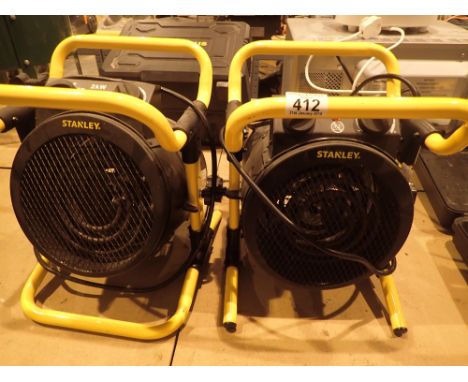 Two Stanley electric fan heaters model no ST-52-241-E