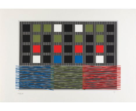 JESÚS RAFAEL SOTO (Venezuela, 1923 - France, 2005).Untitled, ca. 1992, from the Suite Olympic Centennial.Silkscreen on Vélin 