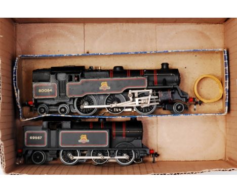 A Hornby Dublo 3-rail EDL 18 tank engine sold in box lid only (F) and a EDL 17 tank engine (G)