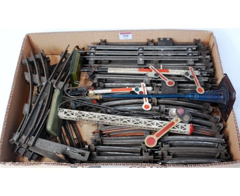 Marklin 3 rail track including 19x straights, 6x half straights, 10x curves, 6x half curves, 2x LH points, and 2x RH points -