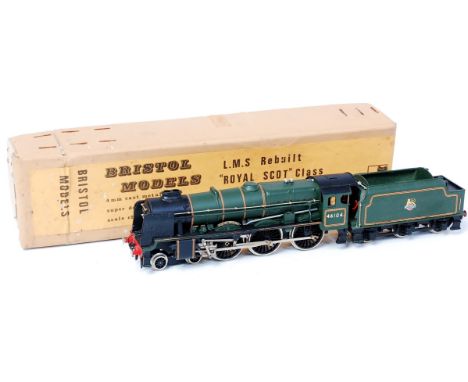 A BR lined green rebuilt Royal Scot class engine and tender built from a Bristol Models cast metal kit as No. 46104 'Scottish