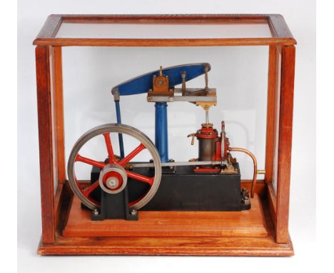Stuart Turner Beam Engine, 1 inch bore x 2 inch stroke, single cylinder with drain cocks and slip eccentric fitted, column su