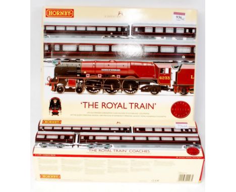 A Hornby R2370 'The Royal Train' pack, together with R4197 additional coach pack (G-BG), 'Duchess of Sutherland' engine and t