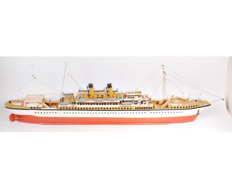 Scratch built display model of a British twin screw, passenger steam ship 'Empress of China' circa 1910/20s (possibly for 100