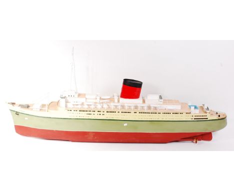 Large scale scratch built static model steam ship 'RMS Daronia' Royal Mail Ship (Translantic Service), 70 inches long x 10 in