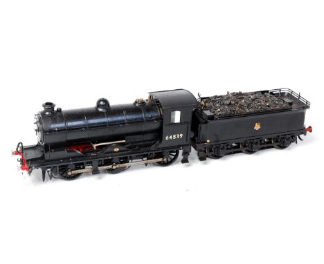 British Railways No. 64539 0-6-0 goods engine and 6 wheel connected tender fitted with skate pickup and can motor, some inter