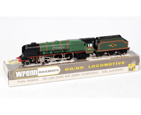 Wrenn Railways W2228 M2 BR green 'City of Birmingham' engine and tender, Mk2 chassis, 5 pole motor, a few very minor blemishe