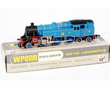 A Wrenn Railways W2246 standard 2-6-4 tank engine CR blue, with instructions, packer No. 3 on box base (VG-BVG)