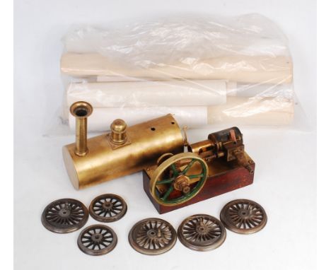 Mixed Steam related effects and spares, to include single cylinder horizontal mill engine, with cast in exhaust and steam por