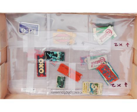 A small tray of 21 metal advertising signs for Bassett Lowke and others including B-L model fighting ships (VG), B-L Twining 