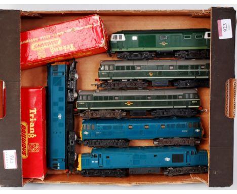 Boxed Triang R52 0-6-0 Jinty BR tank engine, R152 0-6-0 diesel shunter (G-BG), together with 6 unboxed Triang/Hornby diesel l