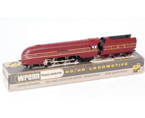 A Wrenn Railways W2302A LMS matt maroon streamline 'Duchess of Rutland' engine and tender, Packer No. 3 on box base, with ins