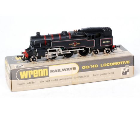 A Wrenn Railways W2218 BR lined black standard class 4 tank engine No. 80033, with instructions, tarnish to hand rails (G-BFG
