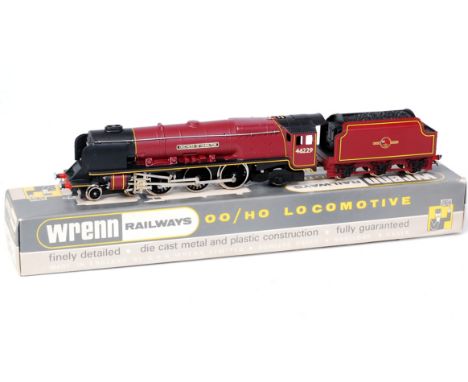 A Wrenn Railways W2264 BR maroon 'Duchess of Hamilton' engine and tender, with instructions packer No. 5 on box base (NM-BG)