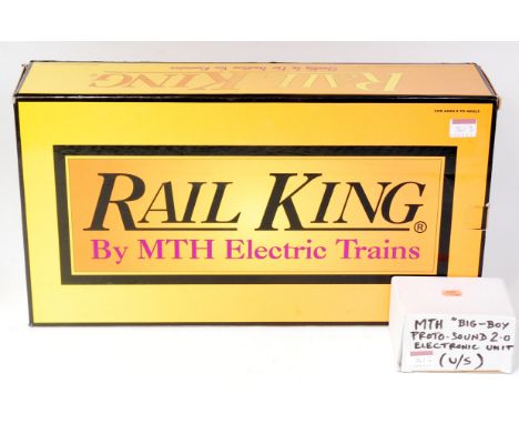 MTH Rail King black Union Pacific 4-8-8-4 Big Boy outline steam engine No. 4107 with 4-10-0 Union Pacific tender complete wit