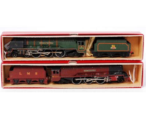 A Hornby Dublo LMS maroon 'Duchess of Atholl' engine and tender (F) and a BR green 'Duchess of Montrose' (G)