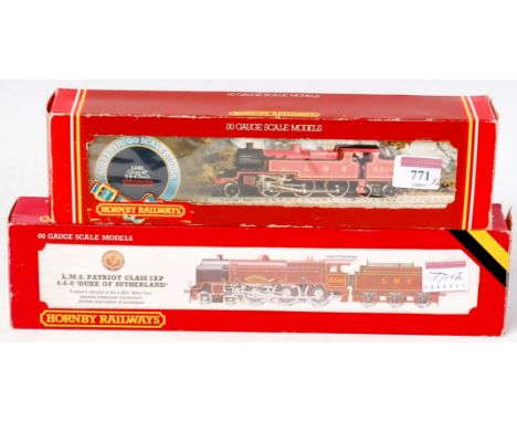 A Hornby R055 LMS class 4P 2-6-4 Fowler tank engine (G-BG) together with R357 LMS Patriot engine and tender 'Duke of Sutherla