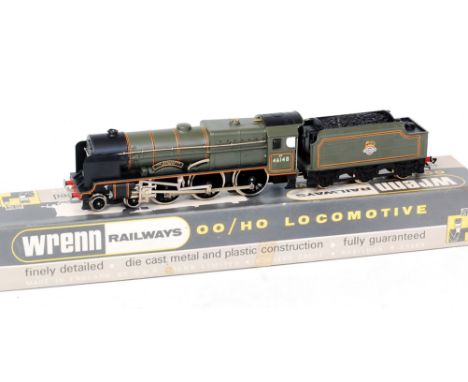 A Wrenn Railways W2262/A BR lined green Royal Scot class engine and tender 'The Manchester Regiment', with instructions, pack