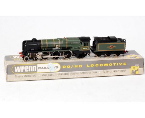 A Wrenn Railways W2236/A Bulleid rebuilt West Country engine and tender BR green 'Bodmin', with instructions, packer No. 2 on
