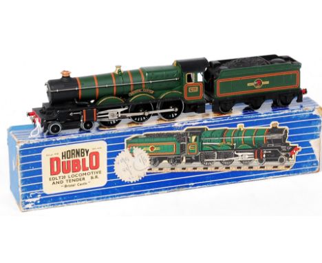A Hornby Dublo EDLT20 'Bristol Castle' engine and tender, a few minor blemishes which do not detract, box lid missing one end