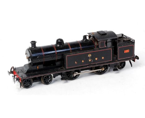 L&NWR black c/w Precurser 4-4-2 tank engine No. 44 with keyhole with hinged cover (G)