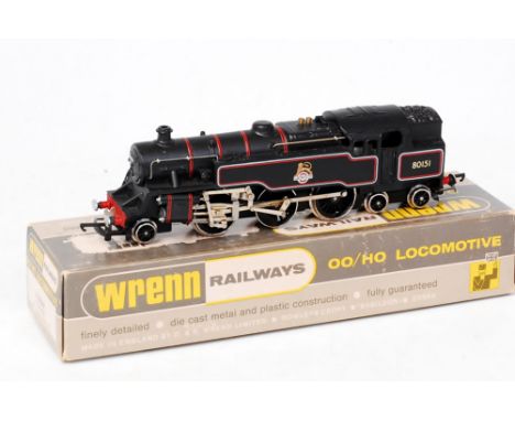 A Wrenn Railways W2279/5P, BR black 2-6-4 tank engine No. 80151, 5 pole motor, with instructions, packer No. 3 on box base (M