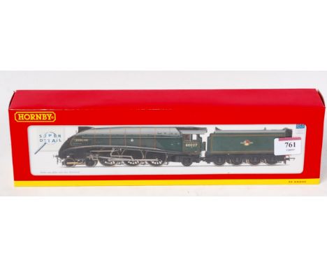 A  Hornby R3012 BR green class A4 engine and tender 'Merlin' DCC ready (M-BM)