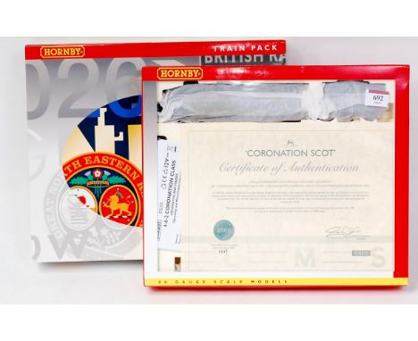 A Hornby R2788 'Coronation' train pack containing LMS blue/silver 'Princess Alexandra' streamlined engine and tender together