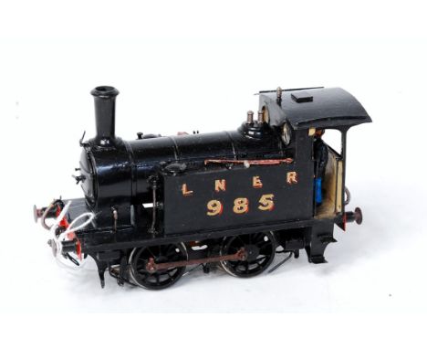 Kit built from Connoisseur Models kit class Y7 finesacle 0-4-0 black tank engine LNER 985 - nicely detailed model but paintwo