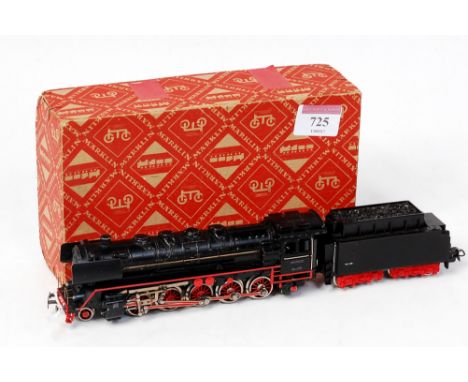 A Marklin H0 3009 2-10-0 engine and tender DB black, appears to have been converted for 2 rail running (G-BG)