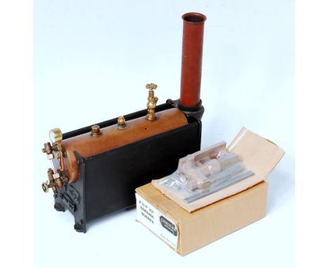 Stuart Turner Babcock 504 Boiler, comprising of vertical boiler with large bass chimney, fitted with sight gauge and sight gl